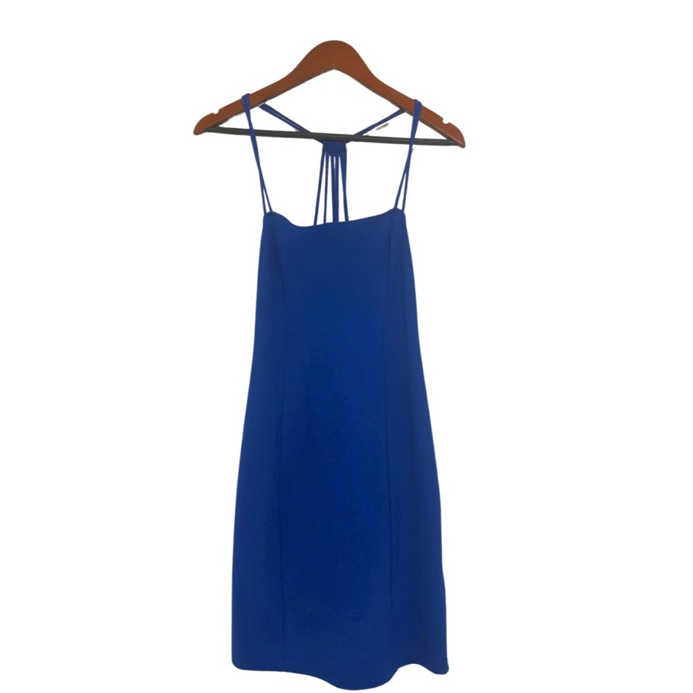 NWT H&M Blue Bodycon Strappy Dress. Size 10.